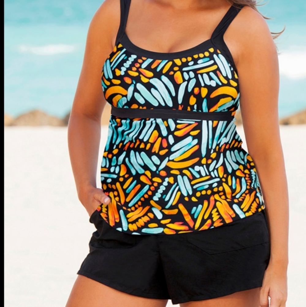 Swimsuit For All Beach Belle Encinilas Tankini NWT